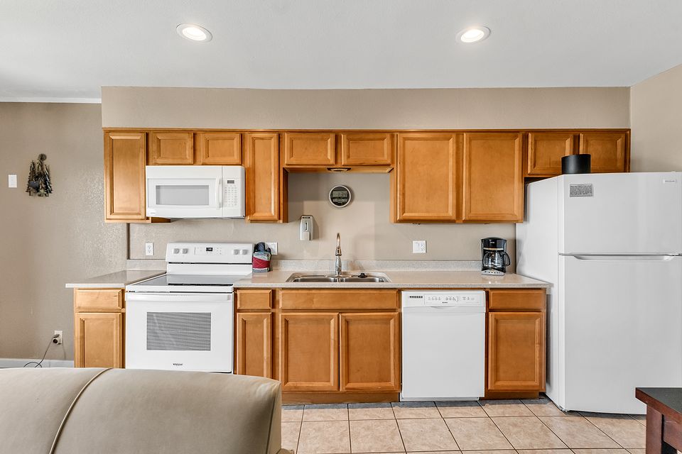 Full kitchen, Unit C at the Beachcomber Inn