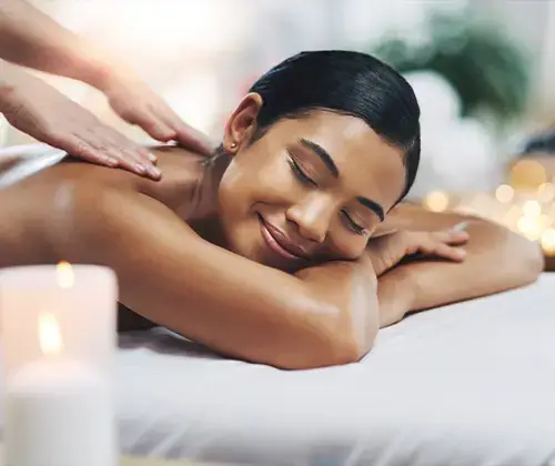 woman relaxing at massage